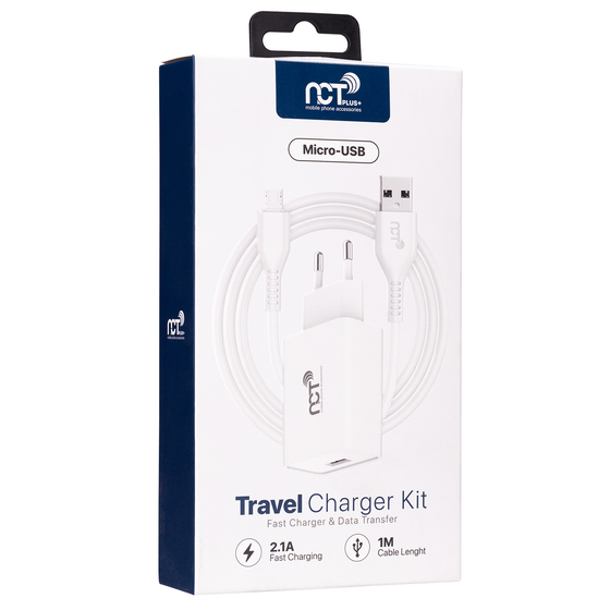 NCT PLUS+ NCT-N45 Micro USB Kablolu 5V 2.1A Beyaz Ev Şarj Adaptörü