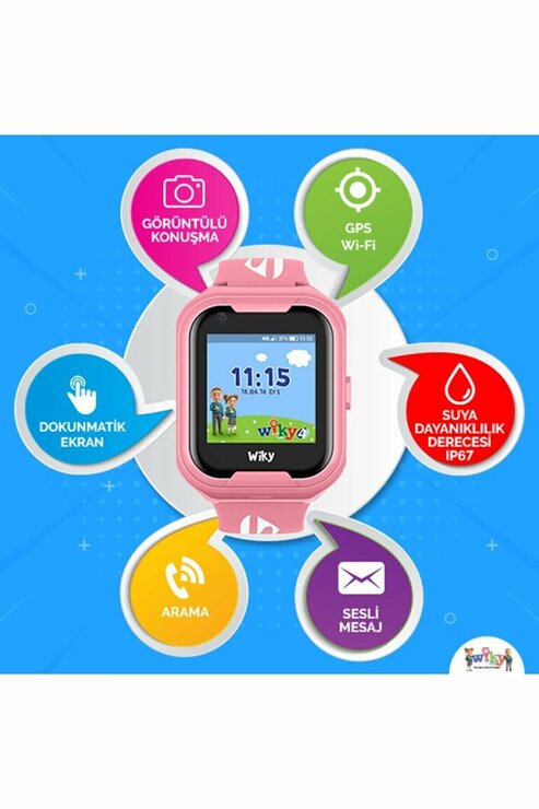Wiky Watch Akıllı Çocuk Saati 4G Görüntülü Konuşma Pembe